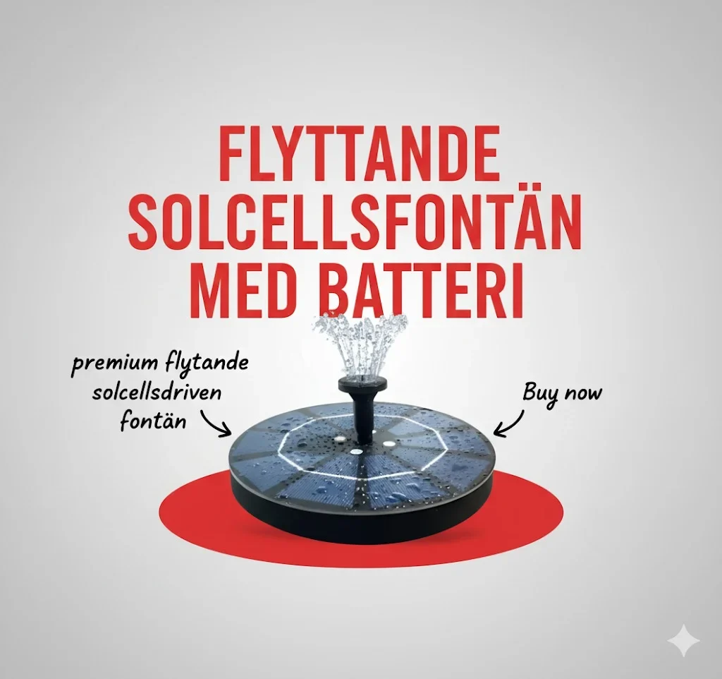 Flytande Solcellsfontän Med Batteri