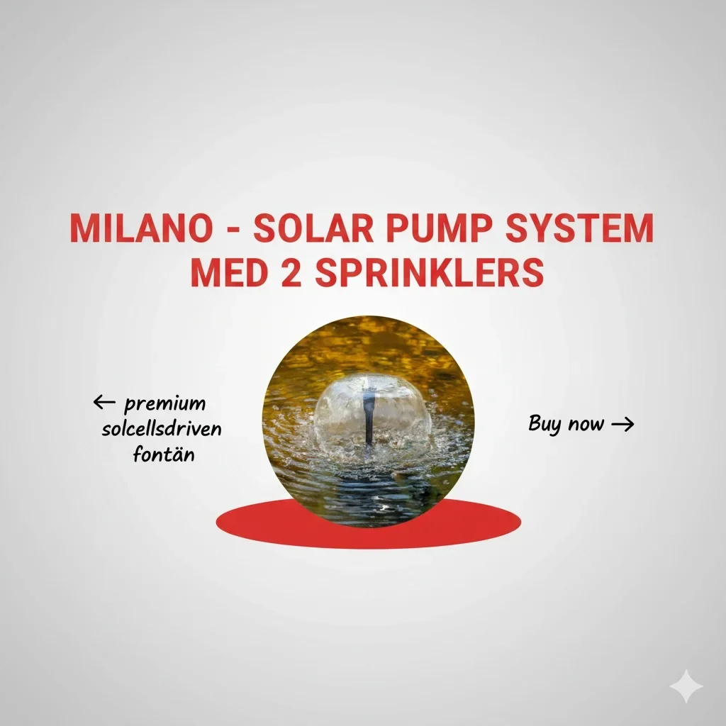 Milano - solarpumpsystem med 2 sprinklers