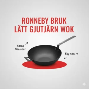 Ronneby Bruk Lätt Gjutjärn Wok